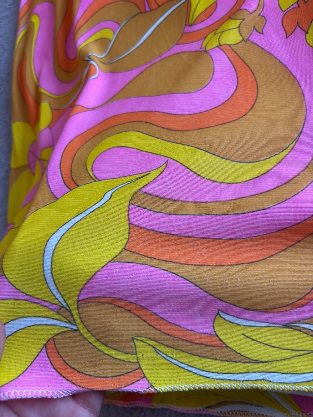 60s 70s Mod Psychedelic Flower Power Dress Made in USA - Picture 8 of 8